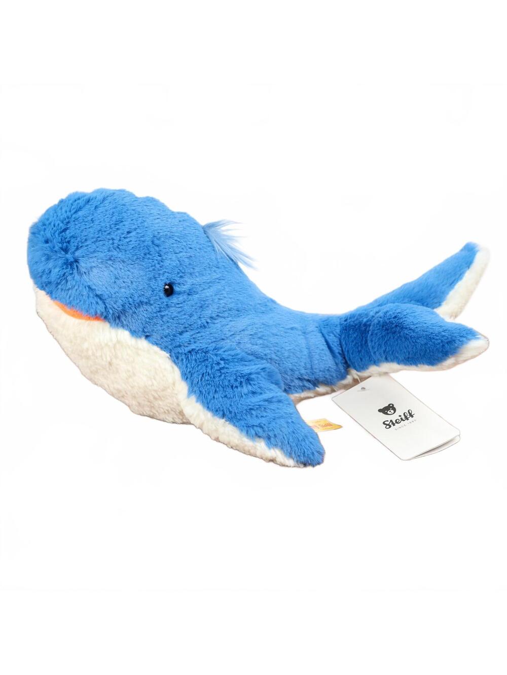 Steiff Soft & Cuddly Friends Tory the Blue Whale Plush 12” Long New with Tags